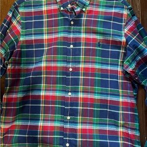 Ralph Lauren Men's Vibrant Plaid Button Down Shirt